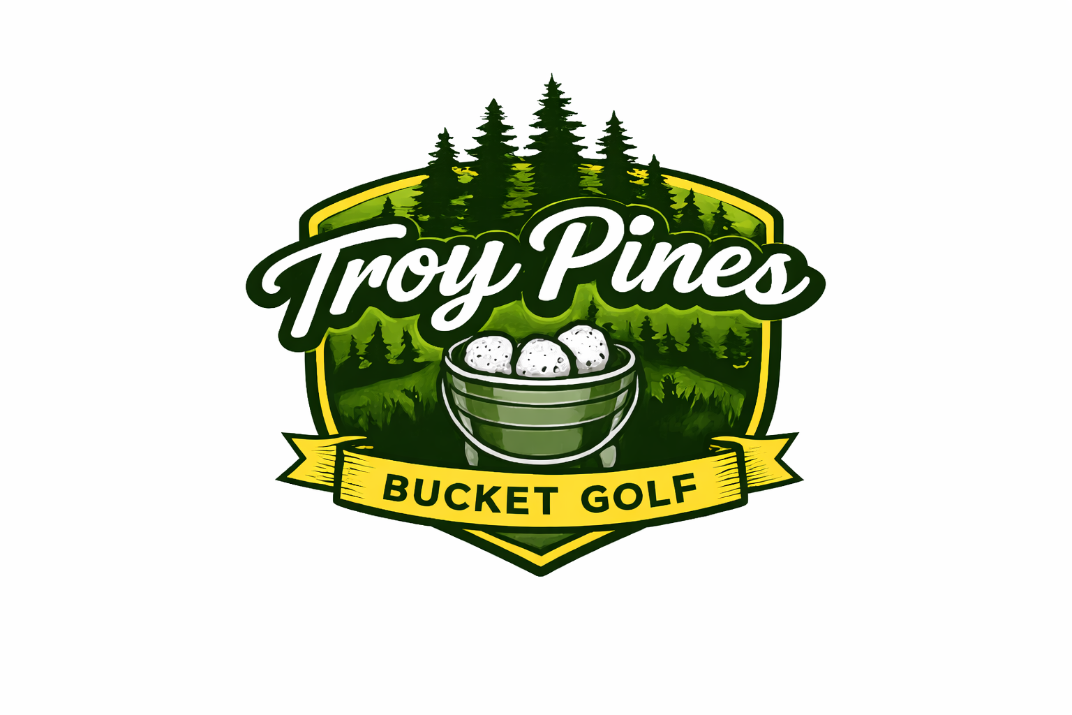 Troy Pines Bucket Golf Logo